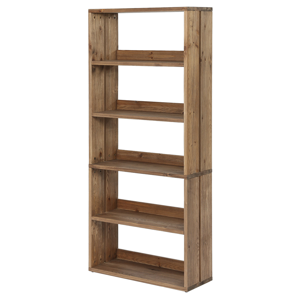 Tribesigns Massivholz Regal 180 cm, Bücherregal mit 5 offenen Ebenen