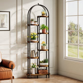 Pflanzenständer 180 cm hoch mit 8 Ablagen, Blumenständer für 10 Pflanzen, Eckregal mit Metallrahmen 3