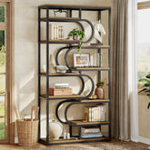 Tribesigns Bücherregal 180 cm hoch, 5 Ebenen Industrial Regal mit offenem Stauraum 3
