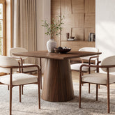 Tribesigns Quadratischer Esstisch 80 cm für 2–4 Personen, Küchentisch im Mid-Century Stil mit Sockelgestell 3