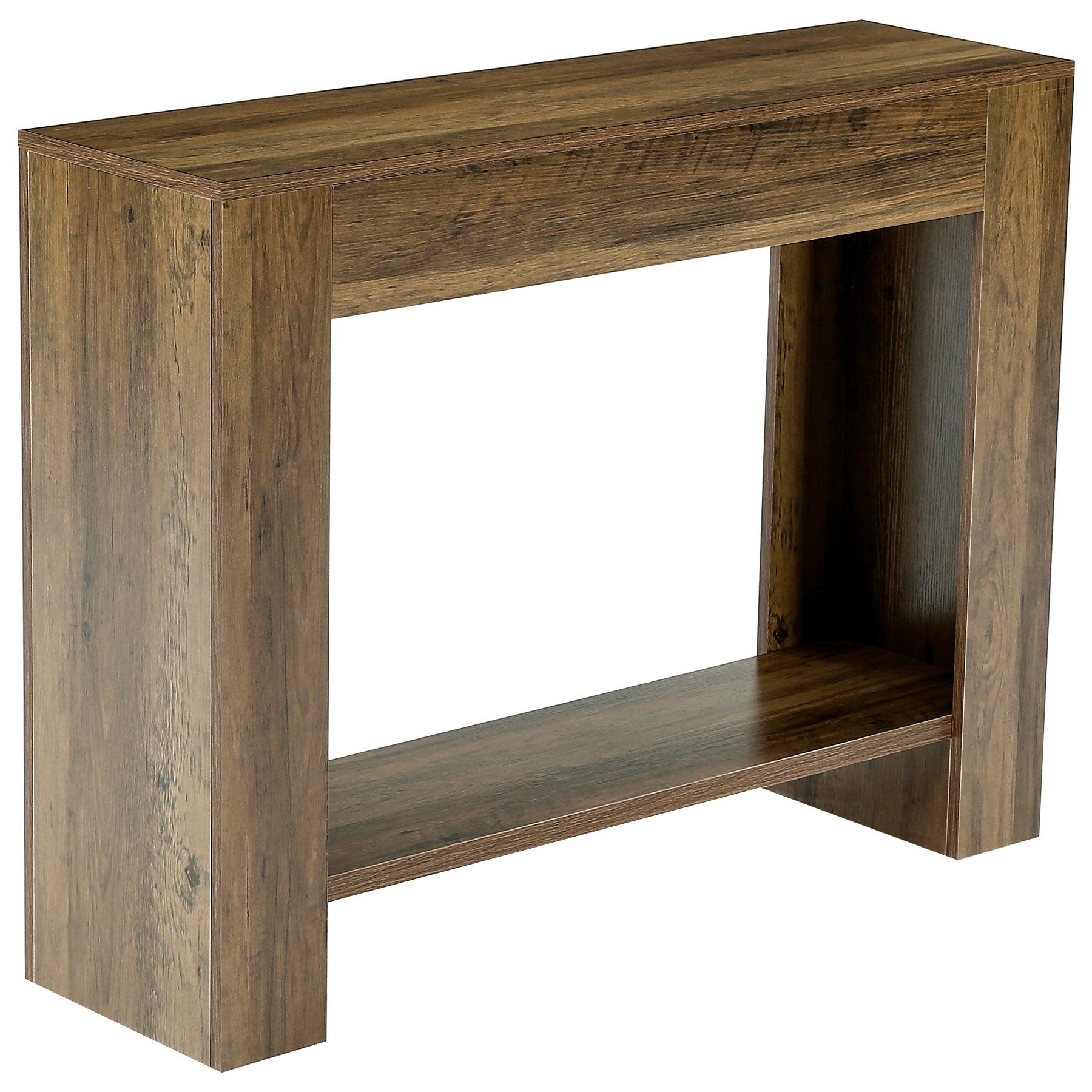 Tribesigns Schmaler Konsolentisch 105 cm, 2-stufiger Flurtisch im Landhausstil mit Ablage