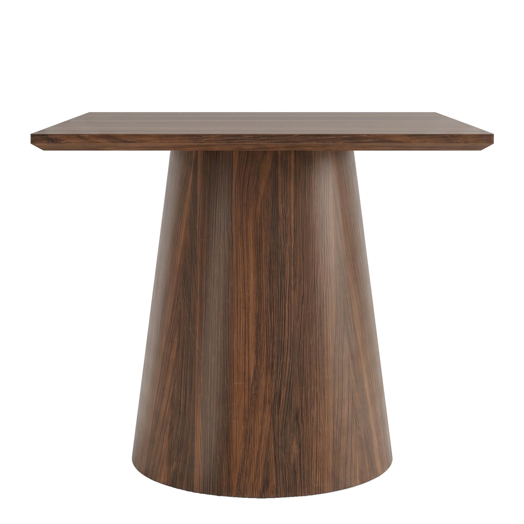 Tribesigns Quadratischer Esstisch 80 cm für 2–4 Personen, Küchentisch im Mid-Century Stil mit Sockelgestell