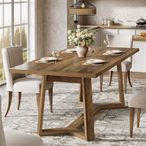 Moderner Esstisch 120 cm für 4–6 Personen, MDF mit Massivholzoptik, rechteckiger Küchentisch 3