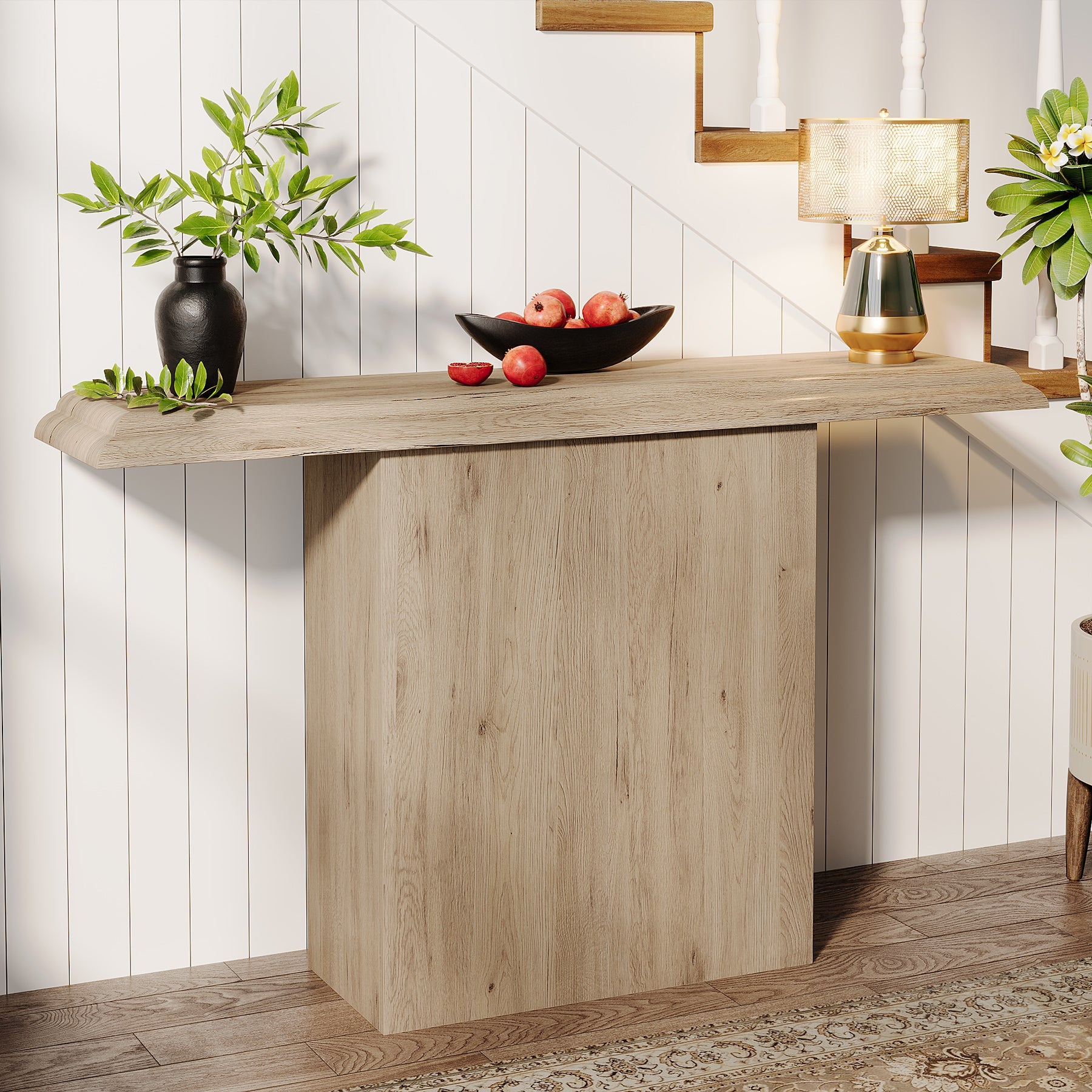 105cm Konsolentisch, Eingangstisch, Sofatisch aus Holz im Landhausstil