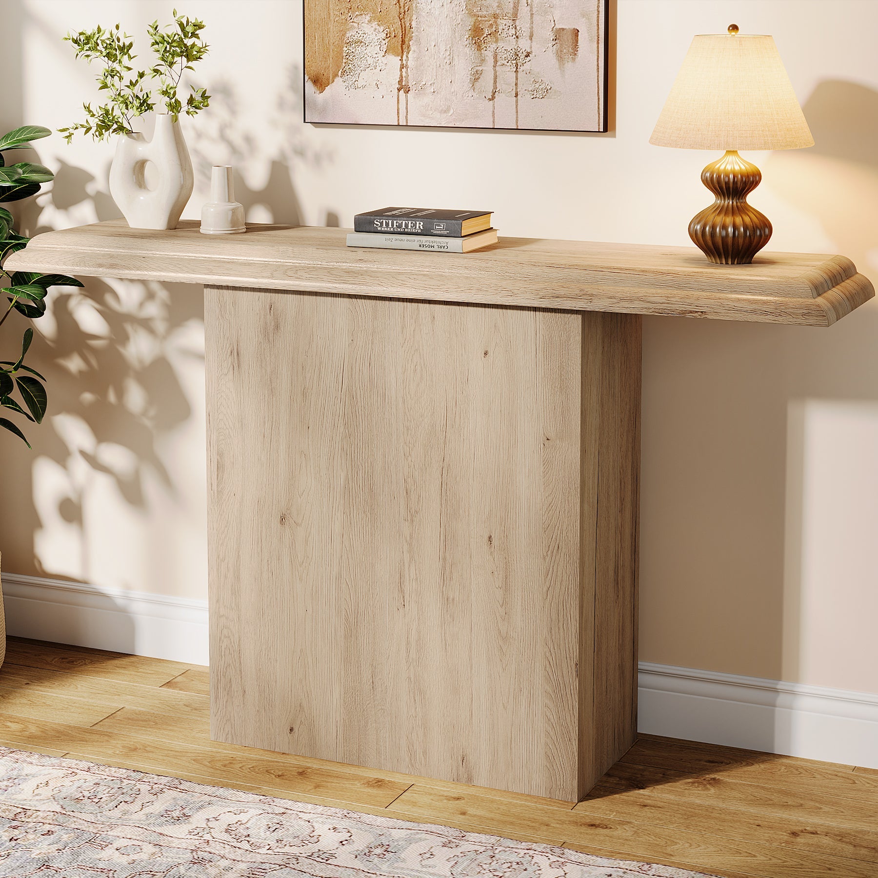 105cm Konsolentisch, Eingangstisch, Sofatisch aus Holz im Landhausstil