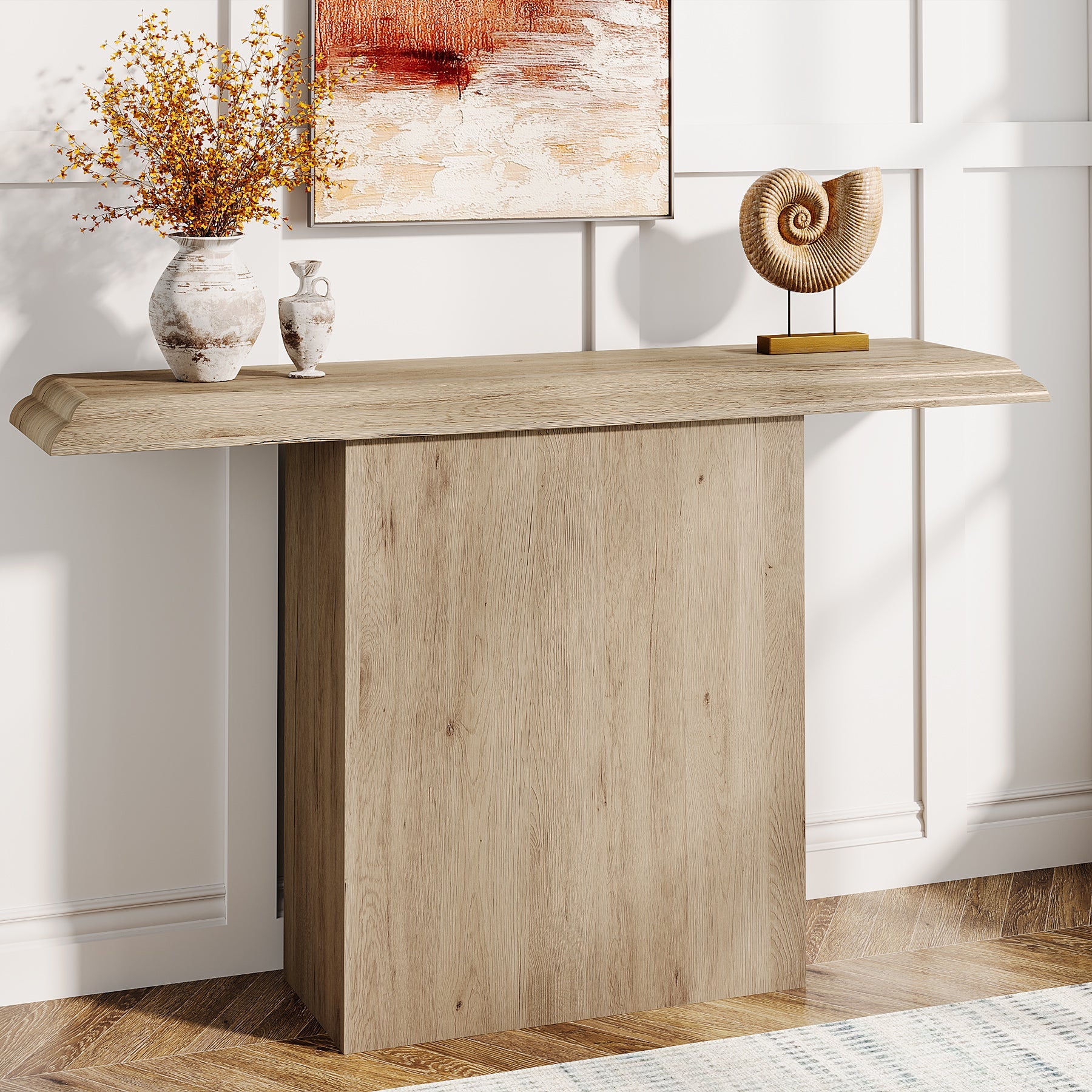 105cm Konsolentisch, Eingangstisch, Sofatisch aus Holz im Landhausstil