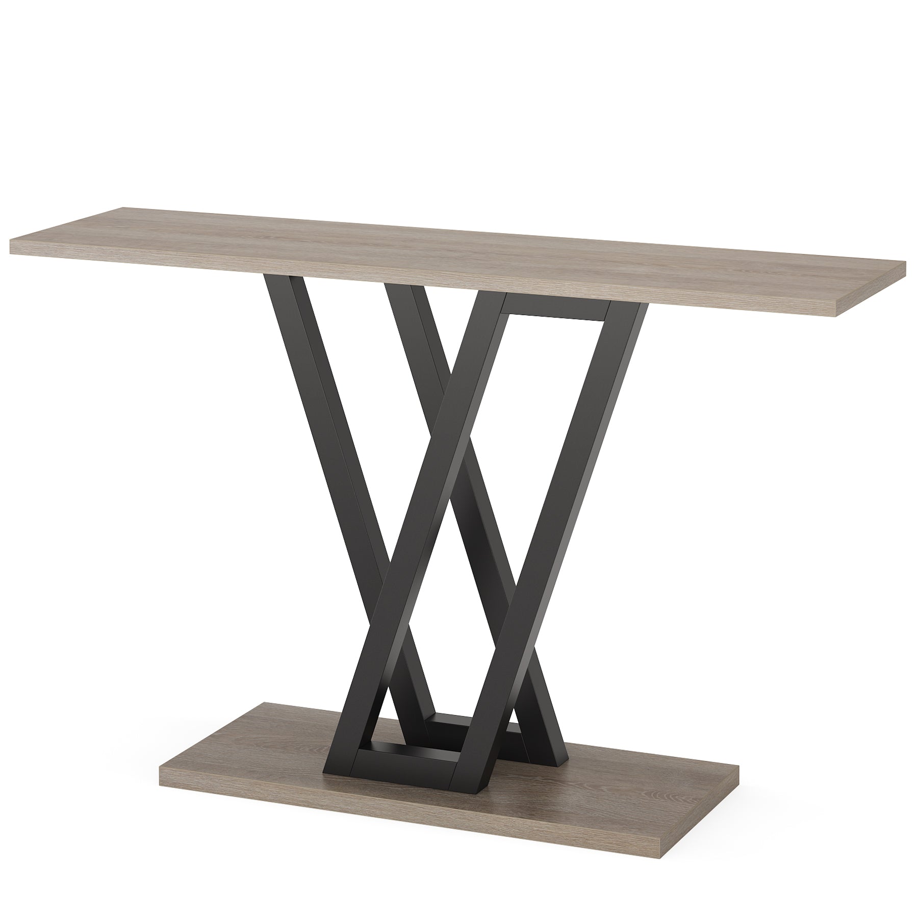 43 Inch Console Table, Industrial Entryway Hallway Table Tribesigns