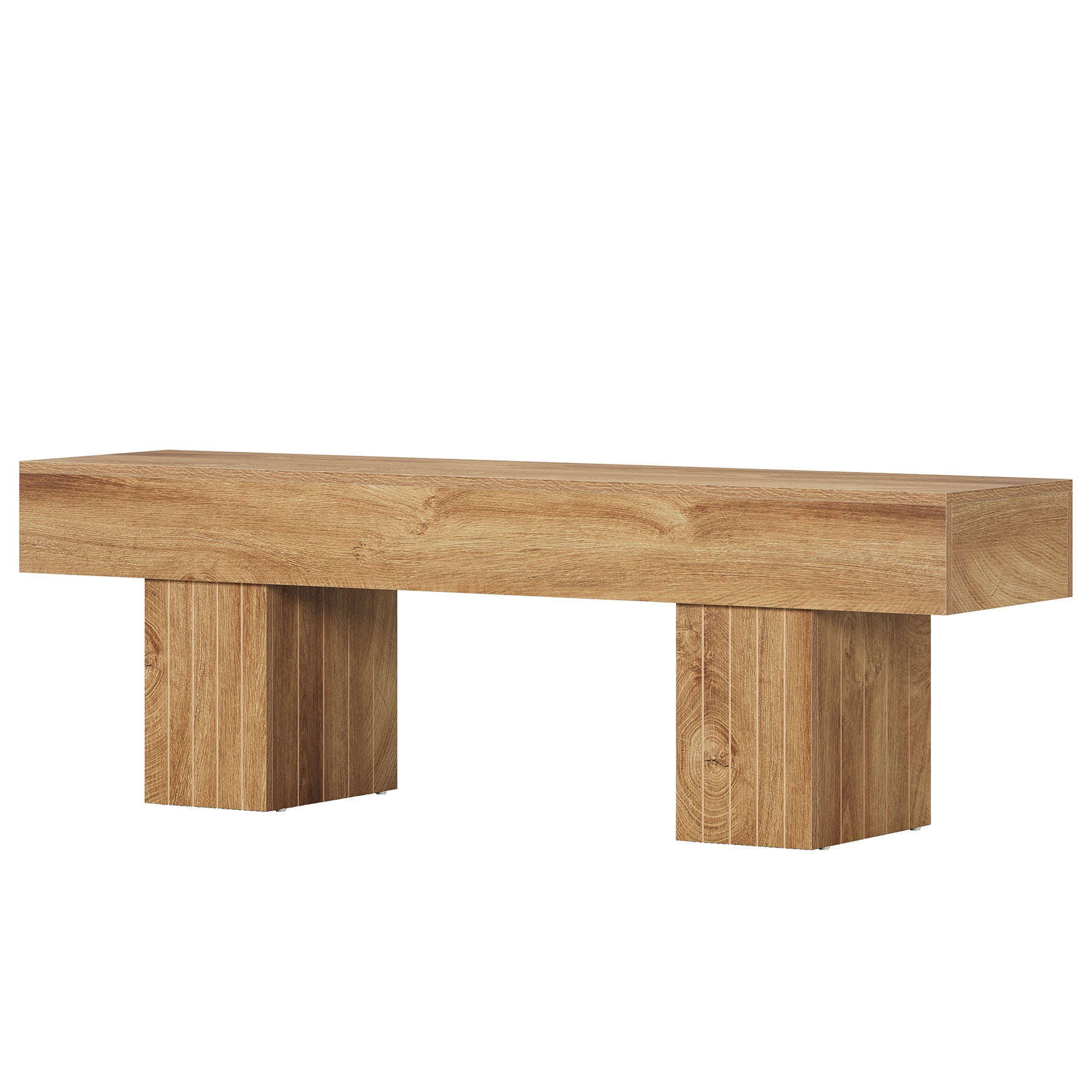 140 cm Esszimmerbank aus Holz, lange Bauernhaus-Sitzbank für Küche, Wohnzimmer, Flur oder Schlafzimmer