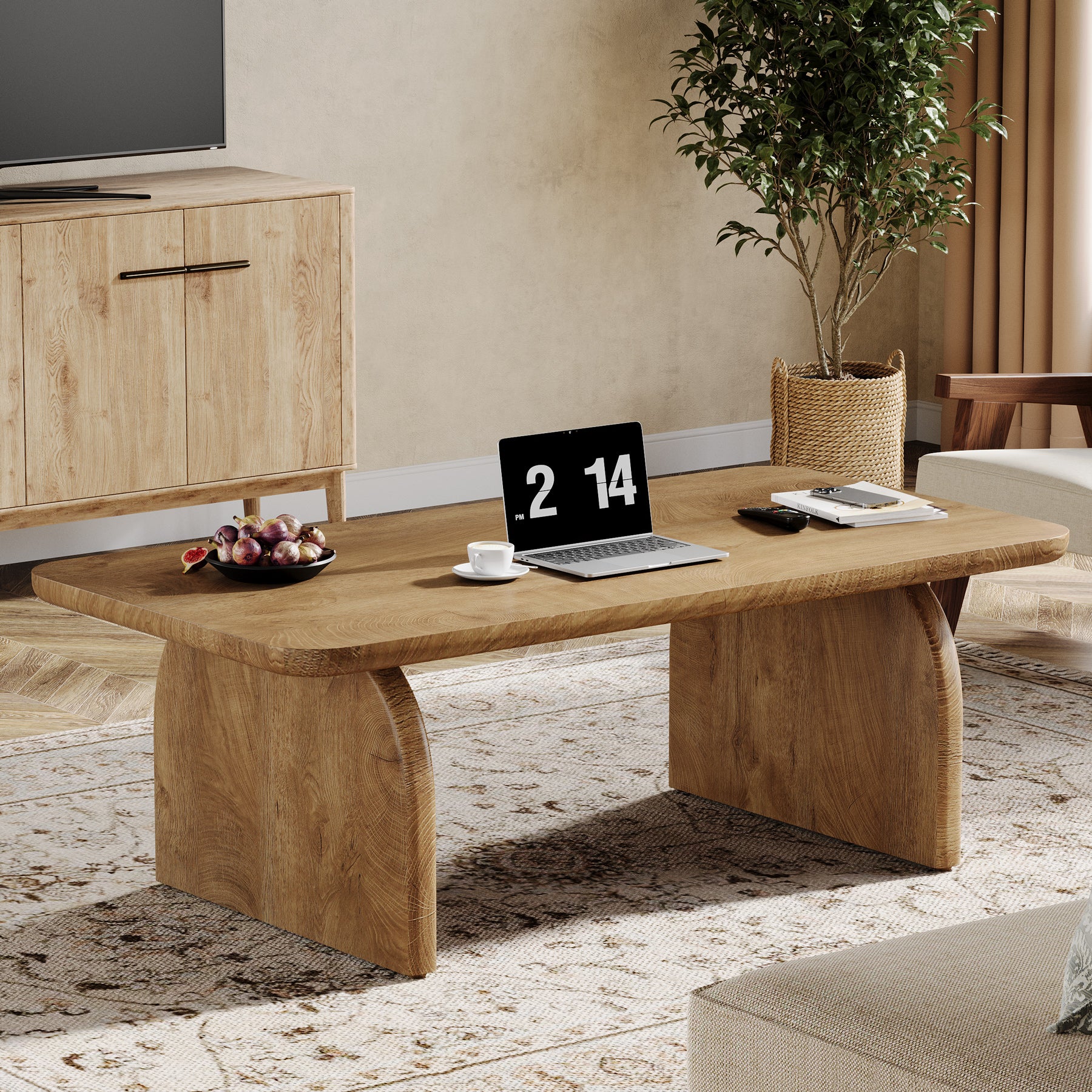 120 cm Couchtisch, Bauernhaus-Mitteltisch, niedriger Cocktail-Teetisch