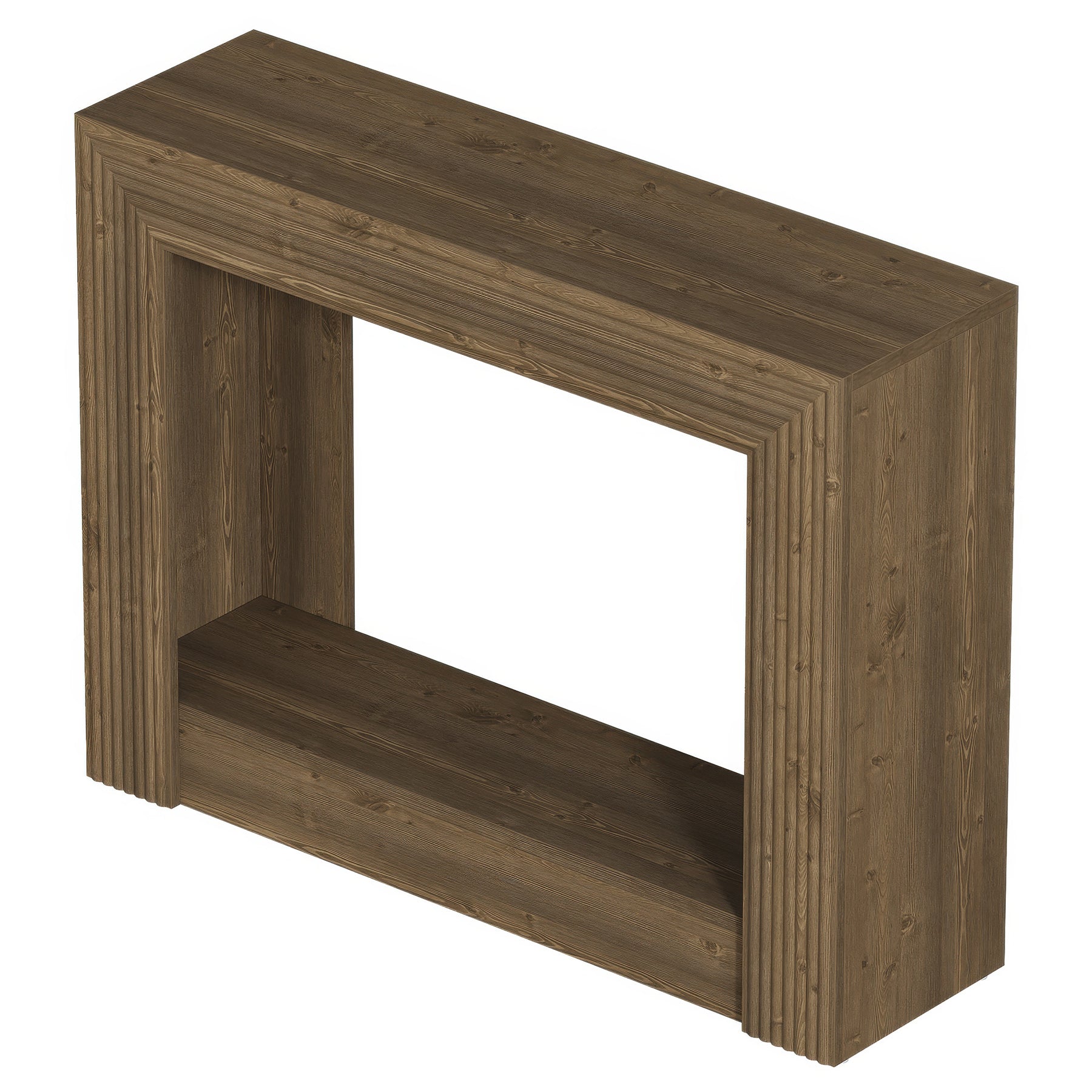 Tribesigns Konsolentisch Landhausstil 105 cm, Schmaler Flurtisch mit 2 Ablagen