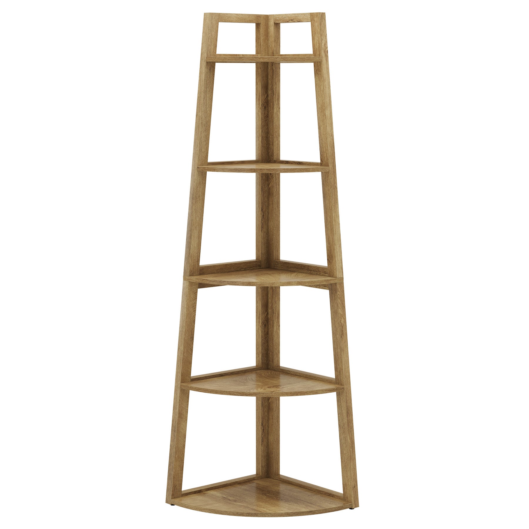Tribesigns Eckregal 178 cm, 5-stufiges Bücherregal & Pflanzenregal für Wohnzimmer