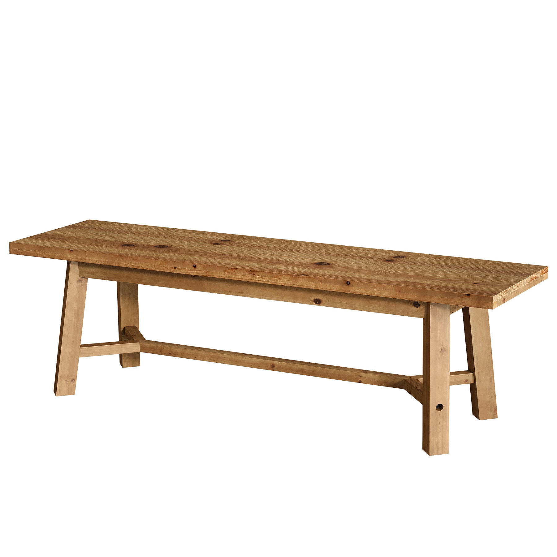 Tribesigns Massivholz Sitzbank 140 cm, Holzbank im Landhausstil, Flurbank & Schuhbank, Esszimmerbank