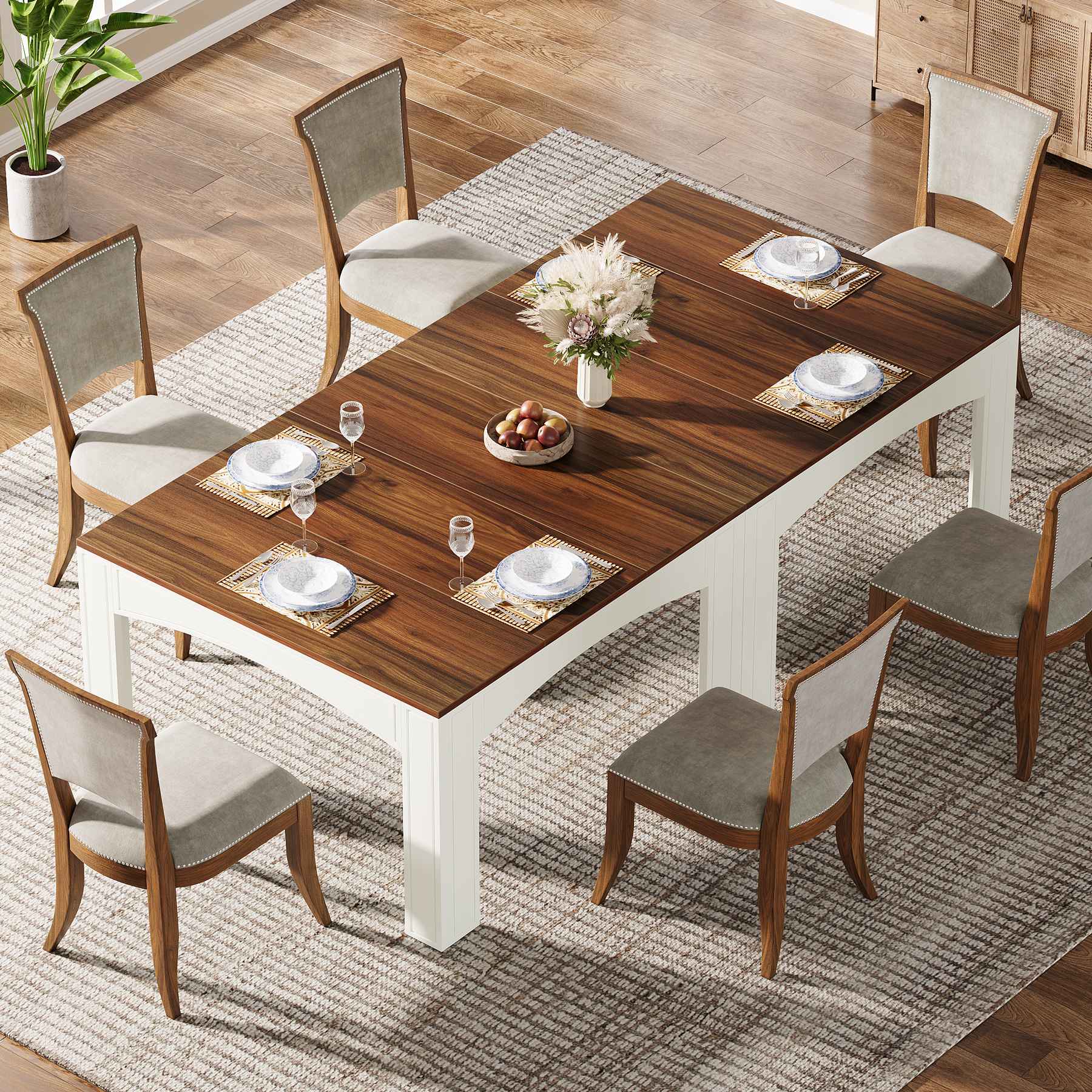 100cm Esstisch, Küchentisch, Esstisch aus Holz für 4 personen im Landhausstil