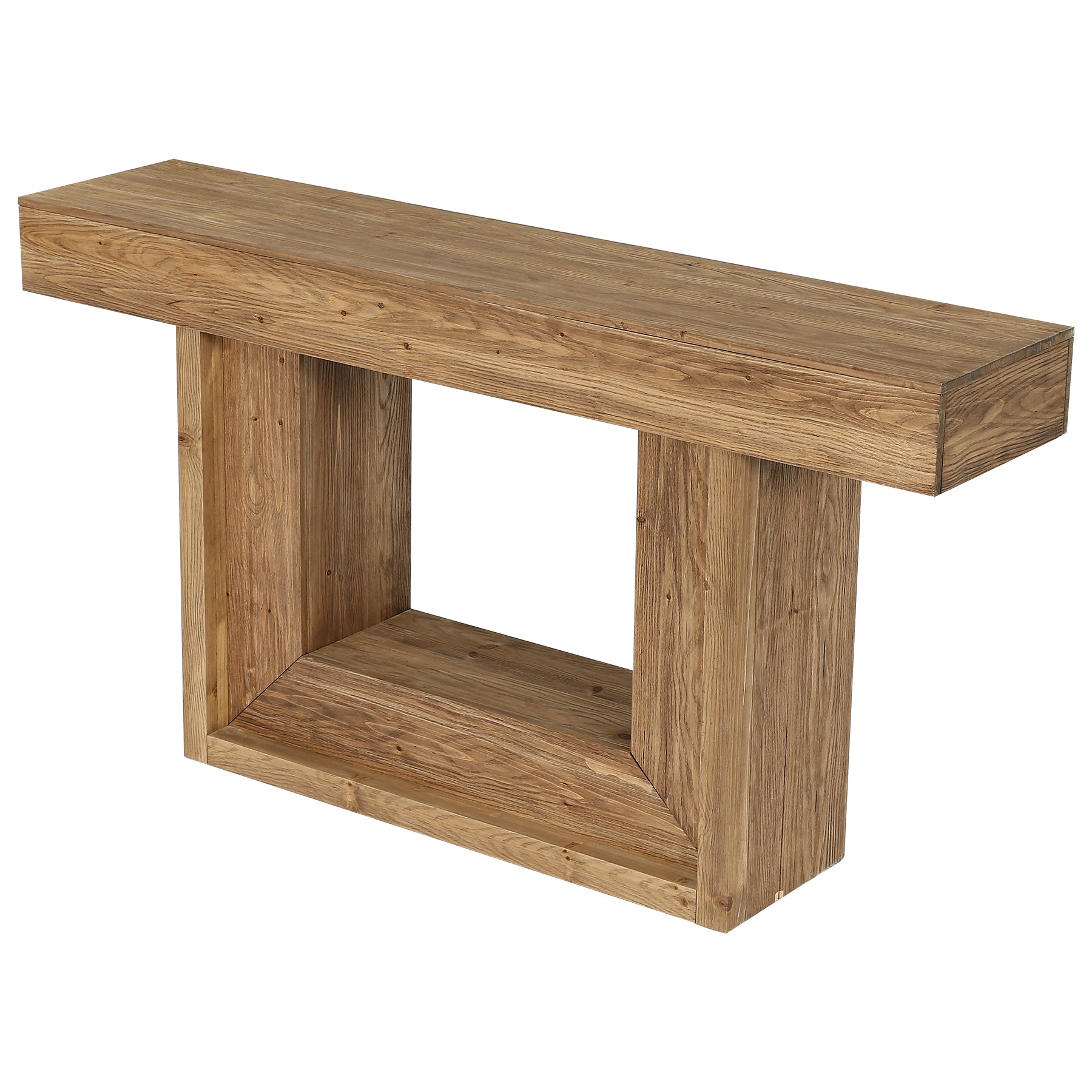 Tribesigns 160 cm schmaler Konsolentisch aus Massivholz im Landhausstil mit U-Gestell & Ablage