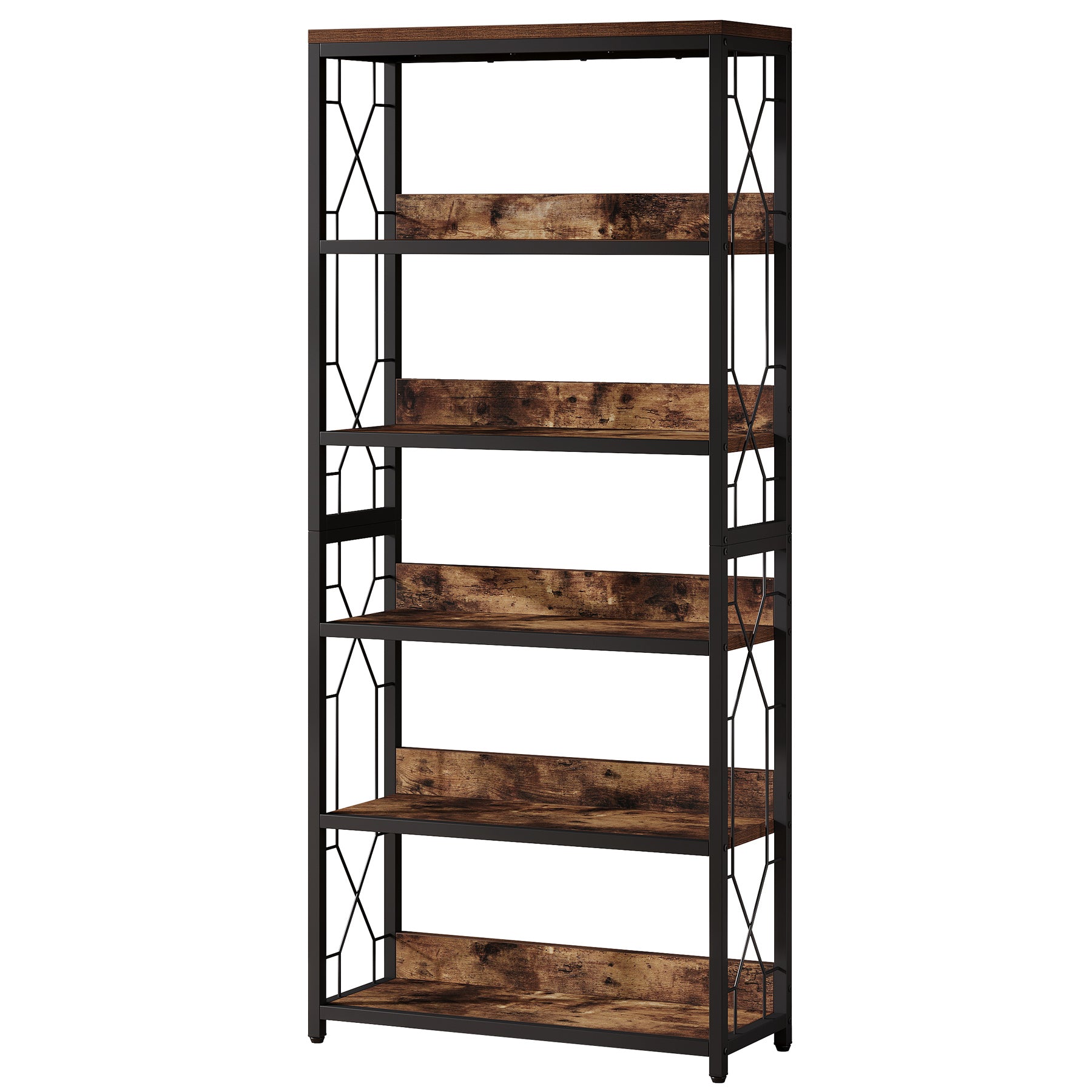 180CM Bücherregal, 5-stufige offene Bücherregal