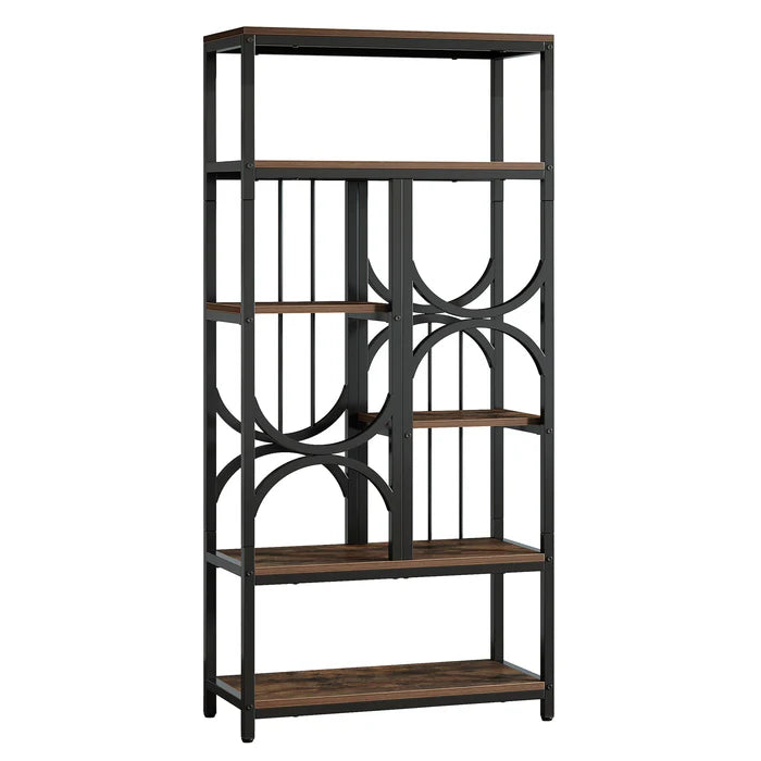 5-stöckiges Bücherregal, industrielles 180 cm Etagere-Bücherregal-Ausstellungsregal