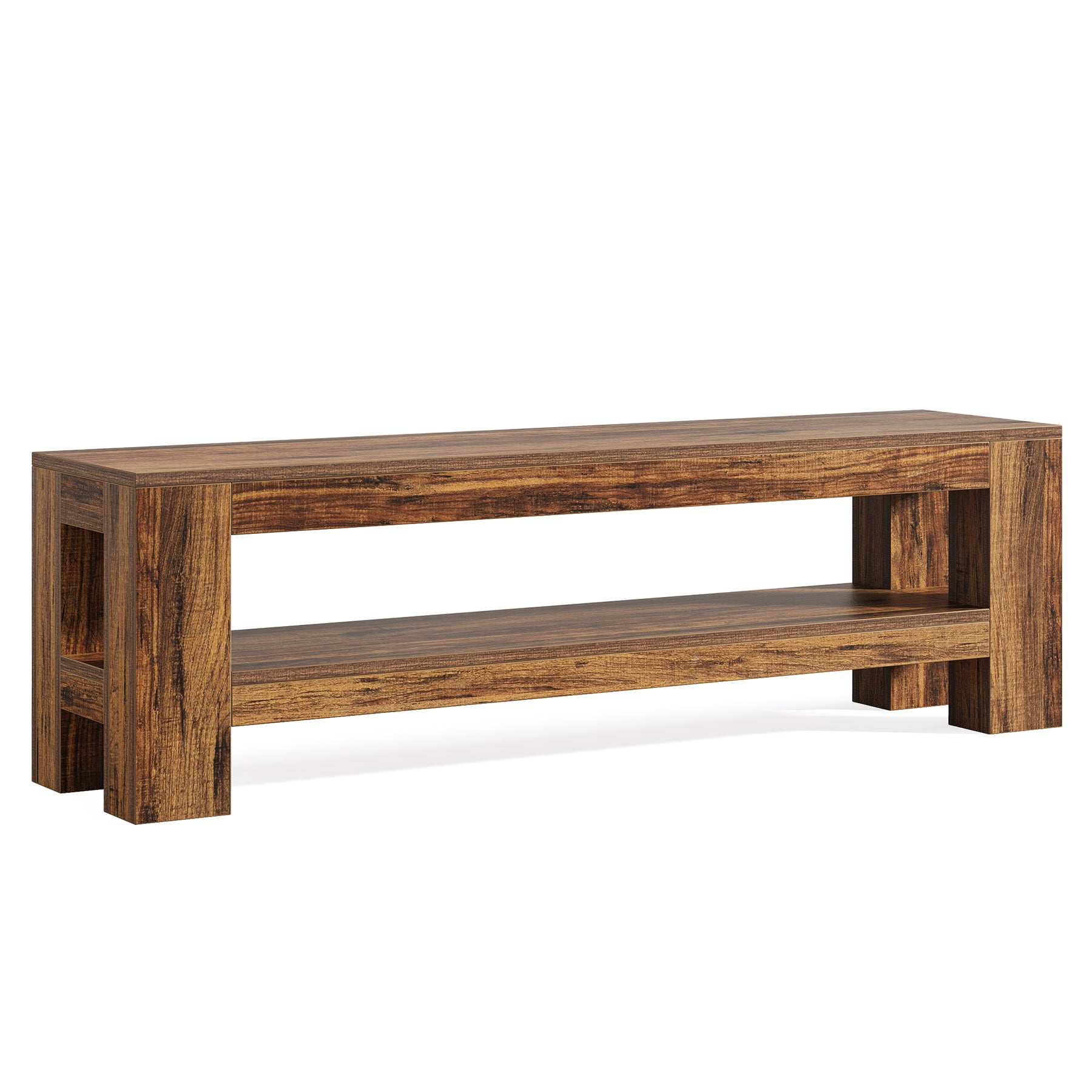 Tribesigns TV Lowboard 150 cm für 55–75 Zoll Fernseher, Rustikale TV Konsole mit Ablage