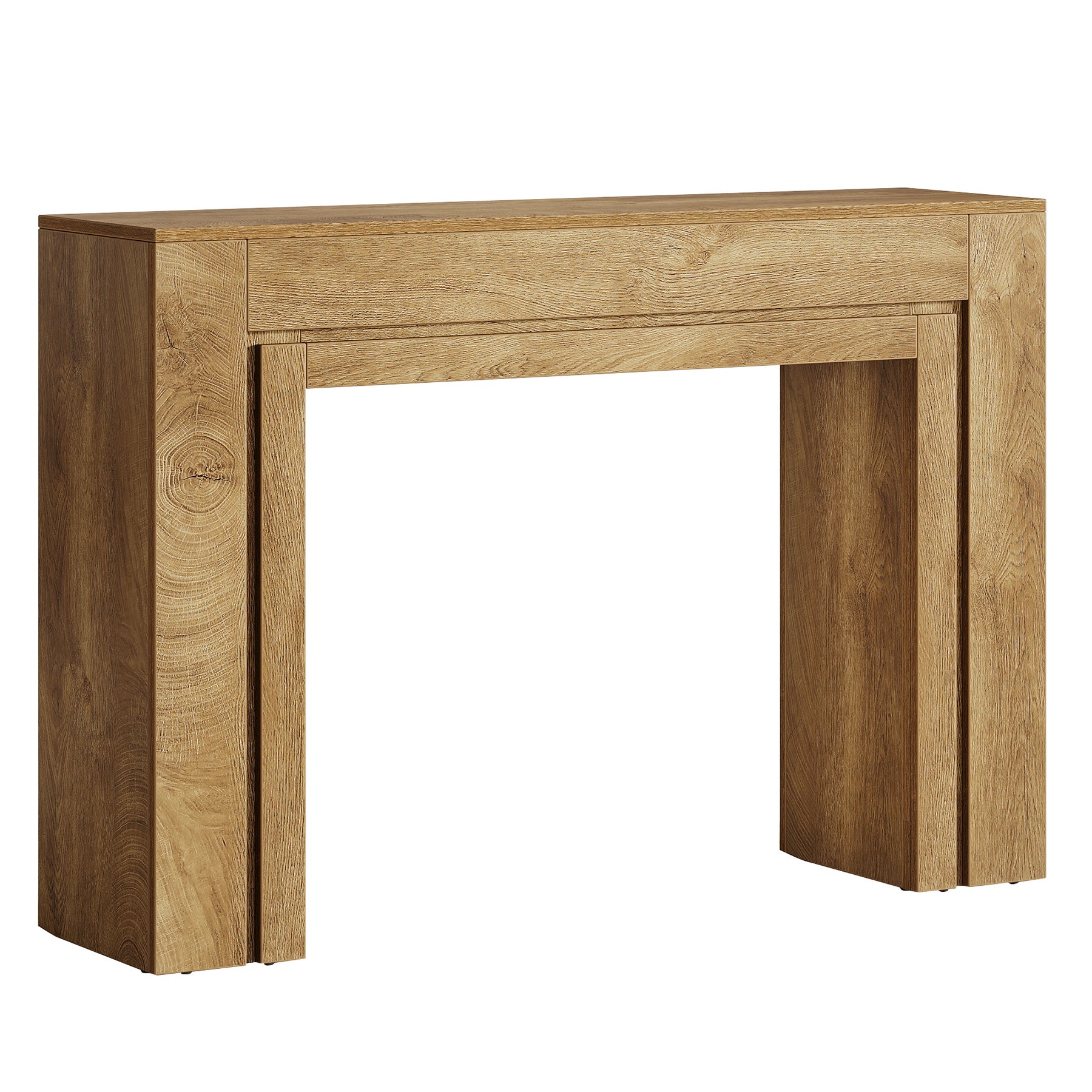 Tribesigns Schmaler Konsolentisch 105 cm, moderner Flurtisch mit massivem Doppel-Fuß