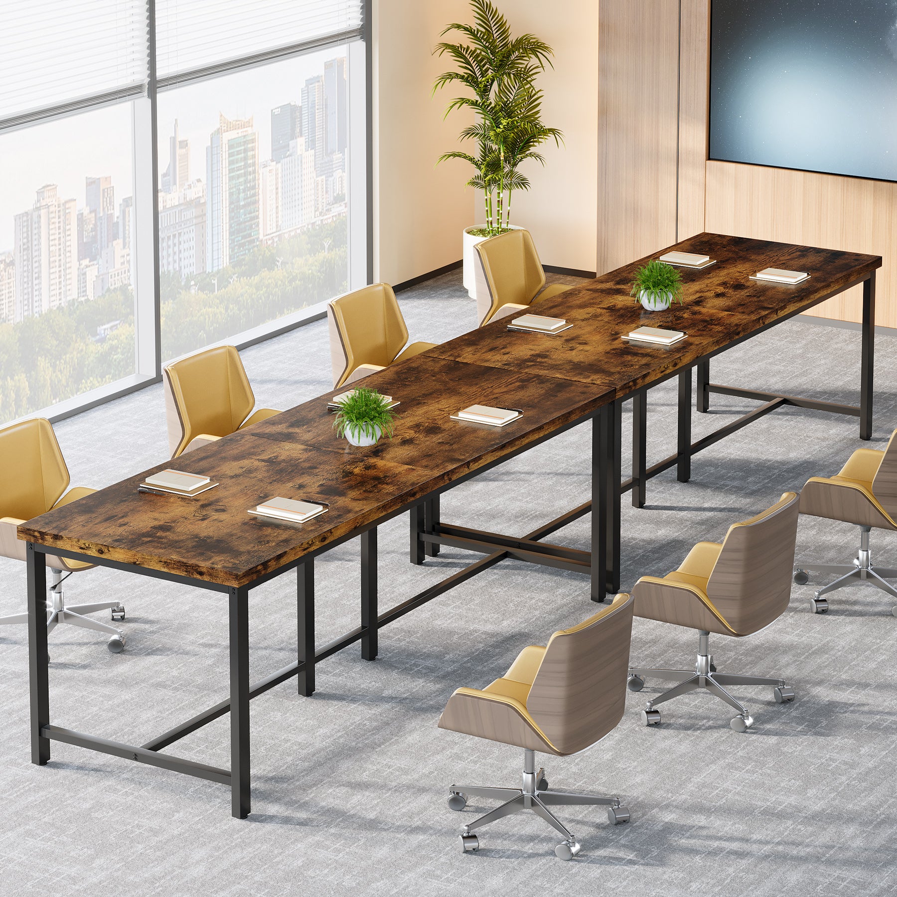 Doppelschreibtisch, Bürotisch für Arbeitszimmer, Schlafzimmer, Home Office