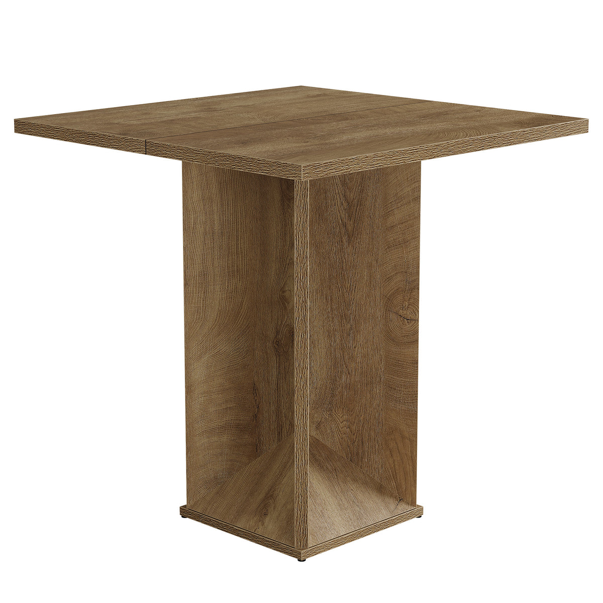 Tribesigns Quadratischer Bartisch 80 cm in Thekenhöhe, moderner Bistrotisch mit Säulenfuß für Küche, Esszimmer & Café