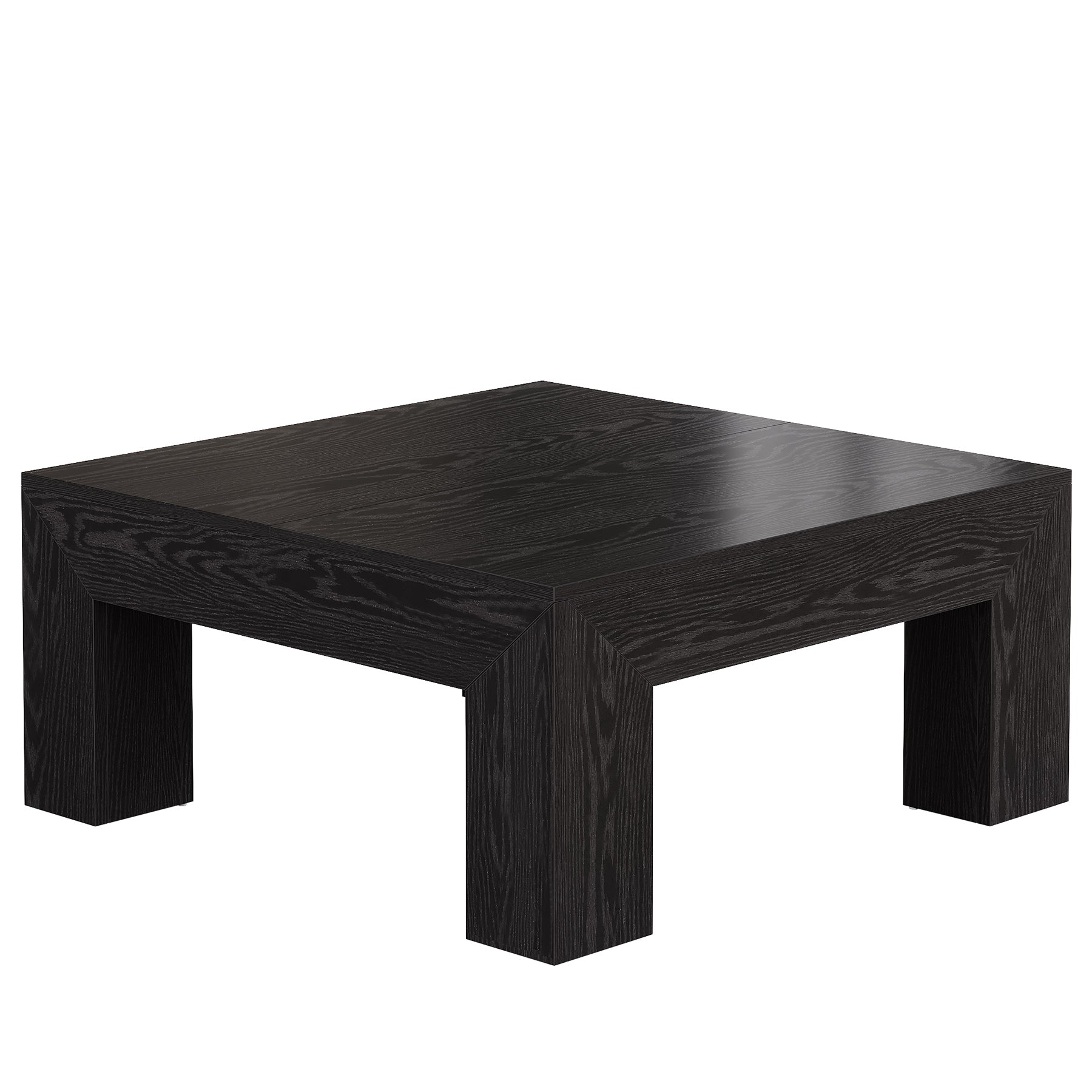 100 cm Quadratischer Couchtisch, Wohnzimmertisch aus Holz mit robusten Beinen für Sofa & Schlafzimmer