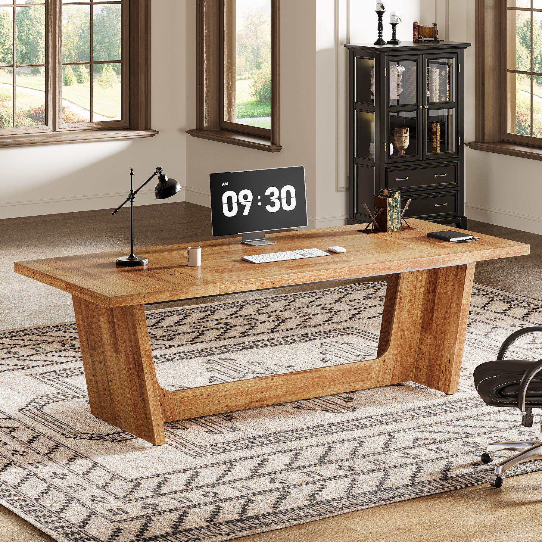 180 cm Großer Schreibtisch, Computertisch und Bürotisch für Home Office und Büro