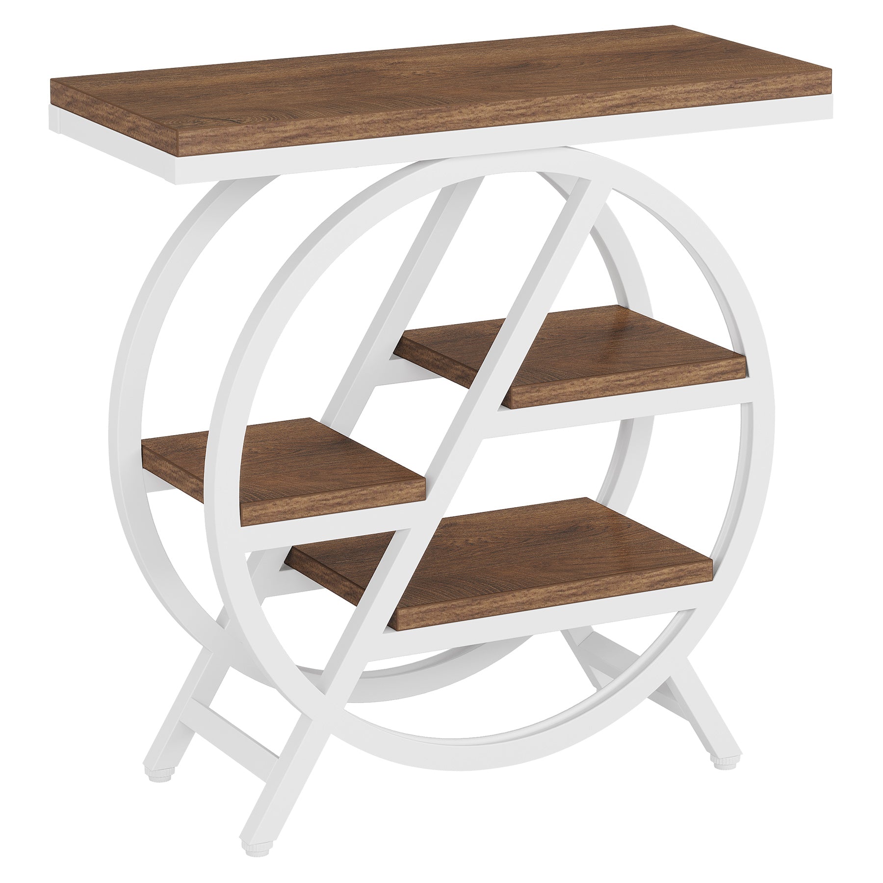 4-stöckiger Beistelltisch, kleiner Beistelltisch, Snacktisch mit Ablageflächen