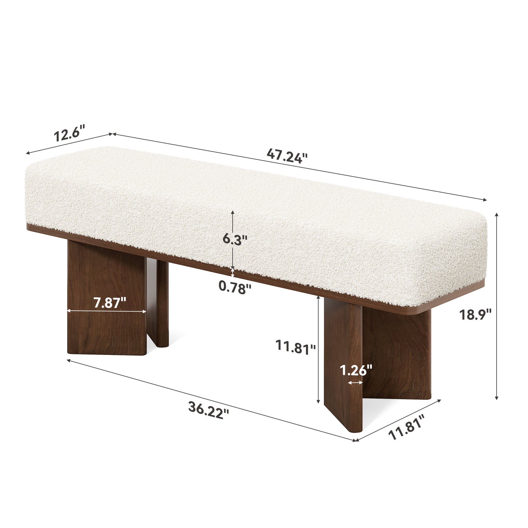 120 cm Aufbewahrungsbank mit Kissen, Gepolsterte Sitzbank für Eingangsbereich & Schlafzimmer