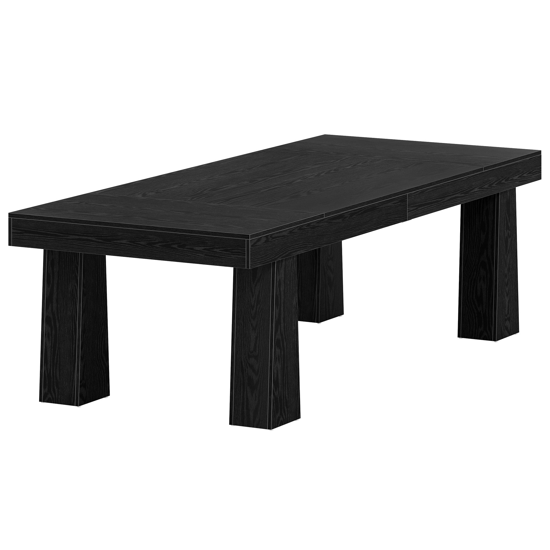 160 cm Computerschreibtisch, Moderner Industriestil Schreibtisch mit verstärkten Kegelfüßen in Schwarz
