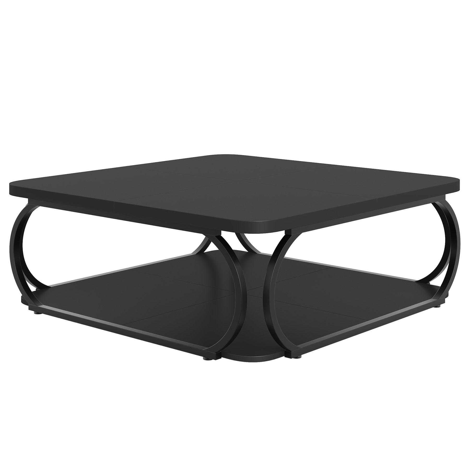 100 cm Quadratisch Couchtisch aus Holzwerkstoff Niedrig Wohnzimmertisch
