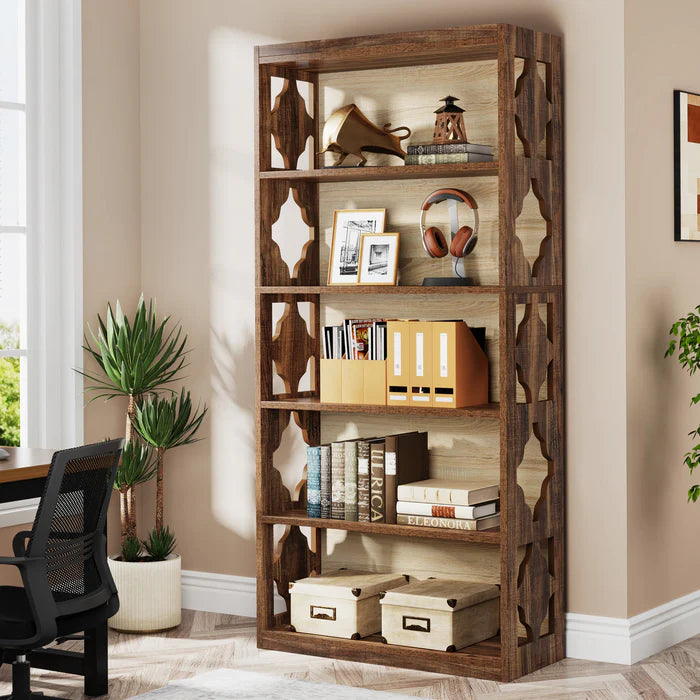 6-stöckiges Bücherregal, 179 cm Bücherregal aus Holz