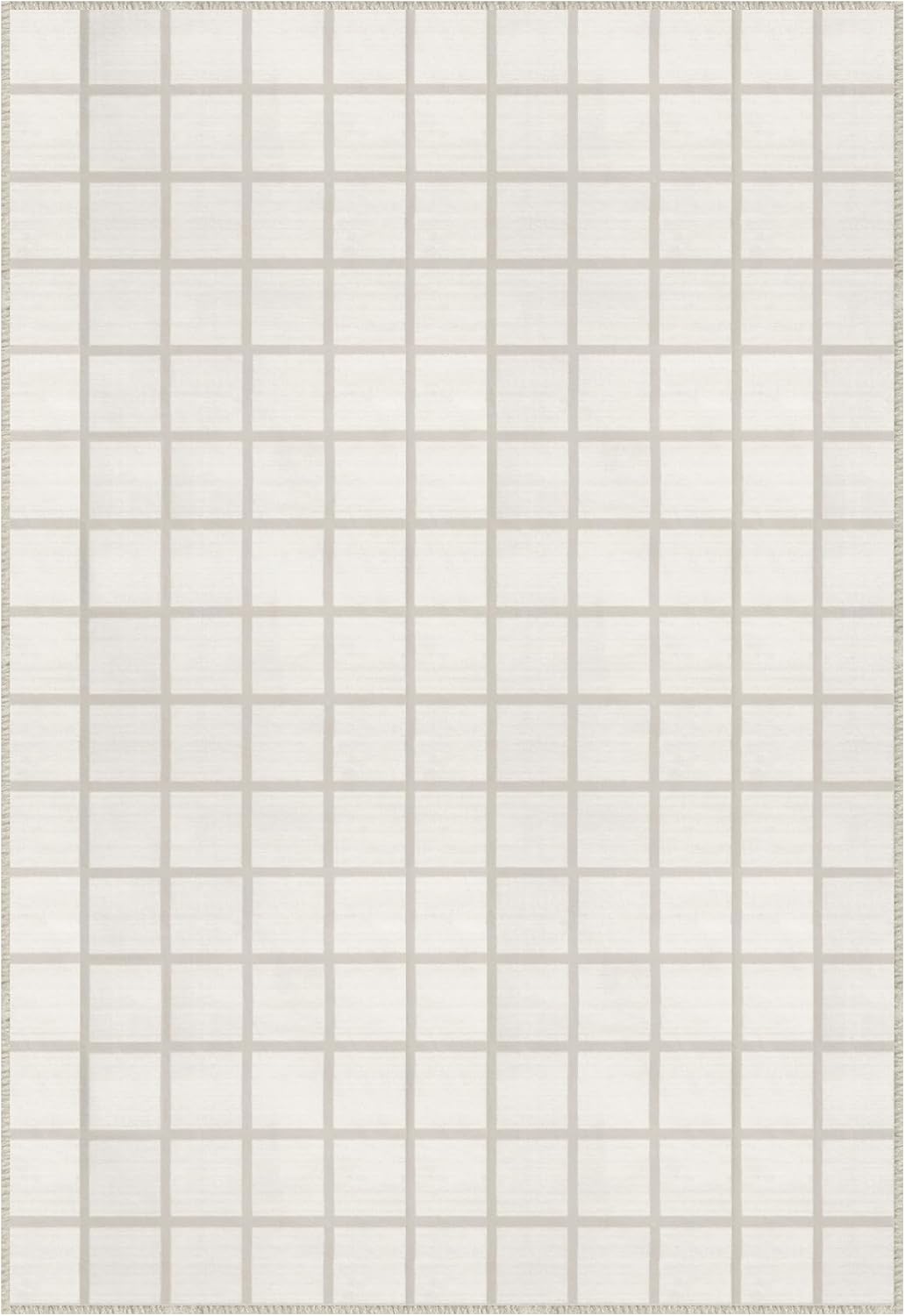 Tribesigns Kurzflor Teppich, Waschbarer Wohnzimmerteppich mit modernem Karomuster, rutschfest & OEKO-TEX zertifiziert