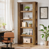 180 cm hohes Bücherregal mit 6 offenen Fächern, Standregal für Wohnzimmer, Büro und Schlafzimmer 3