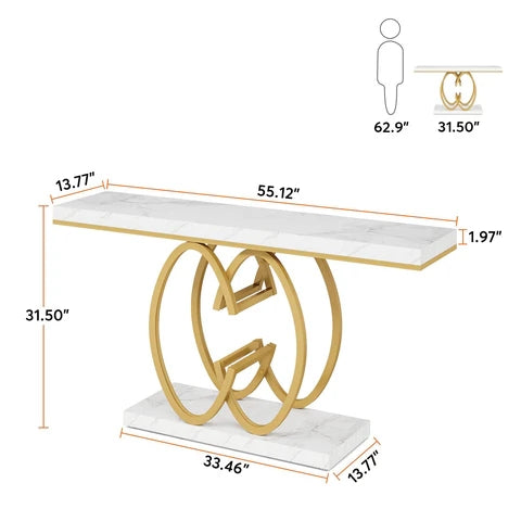 140cm schmaler Konsolentisch, moderner Sofatisch, Akzenttisch für den Flur