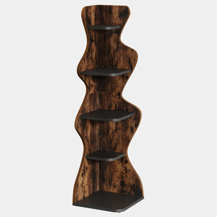 175 cm Bücherregal aus Holz, 5-stufiges Eckregal zur Aufbewahrung von Pflanzen