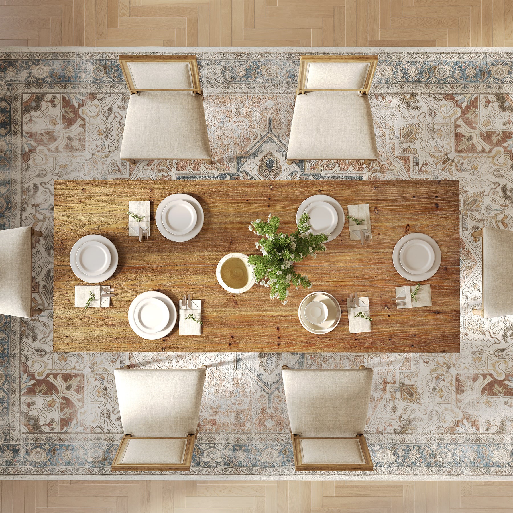 Industrieller Esstisch für 4–6 Personen, 160 cm rechteckiger Massivholz-Küchentisch mit Metallbeinen