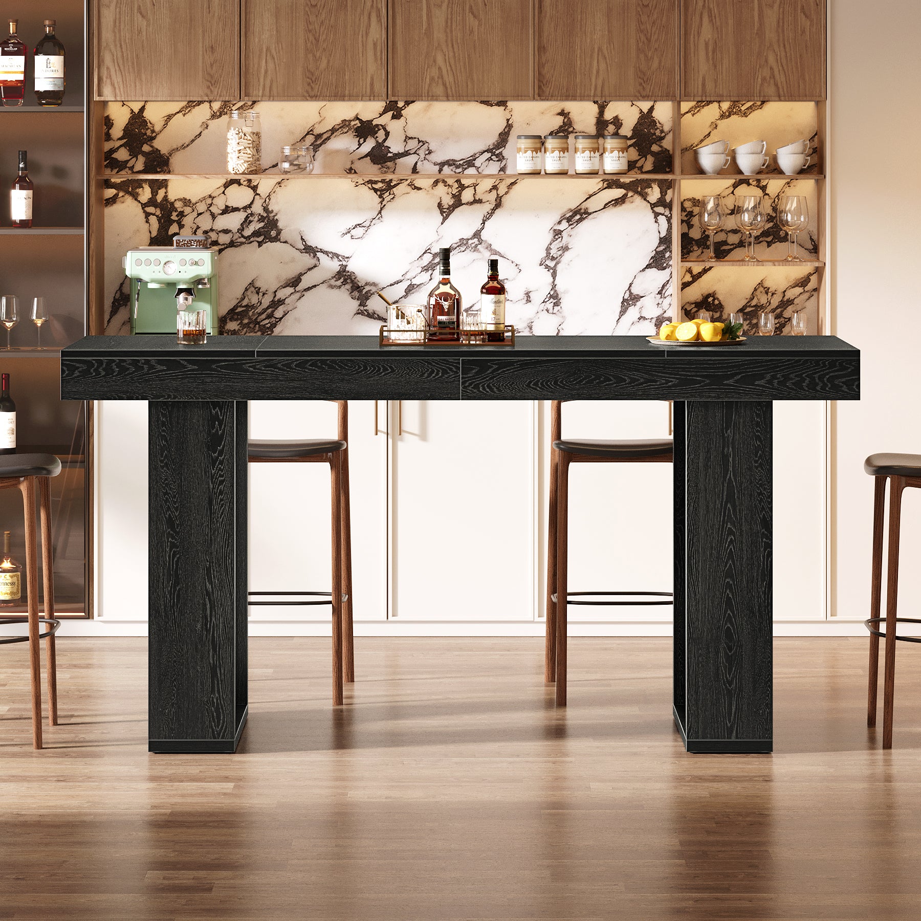 Tribesigns Bartisch 180 cm, Hochtisch in Thekenhöhe, Moderner Stehtisch für Küche, Bar & Essbereich
