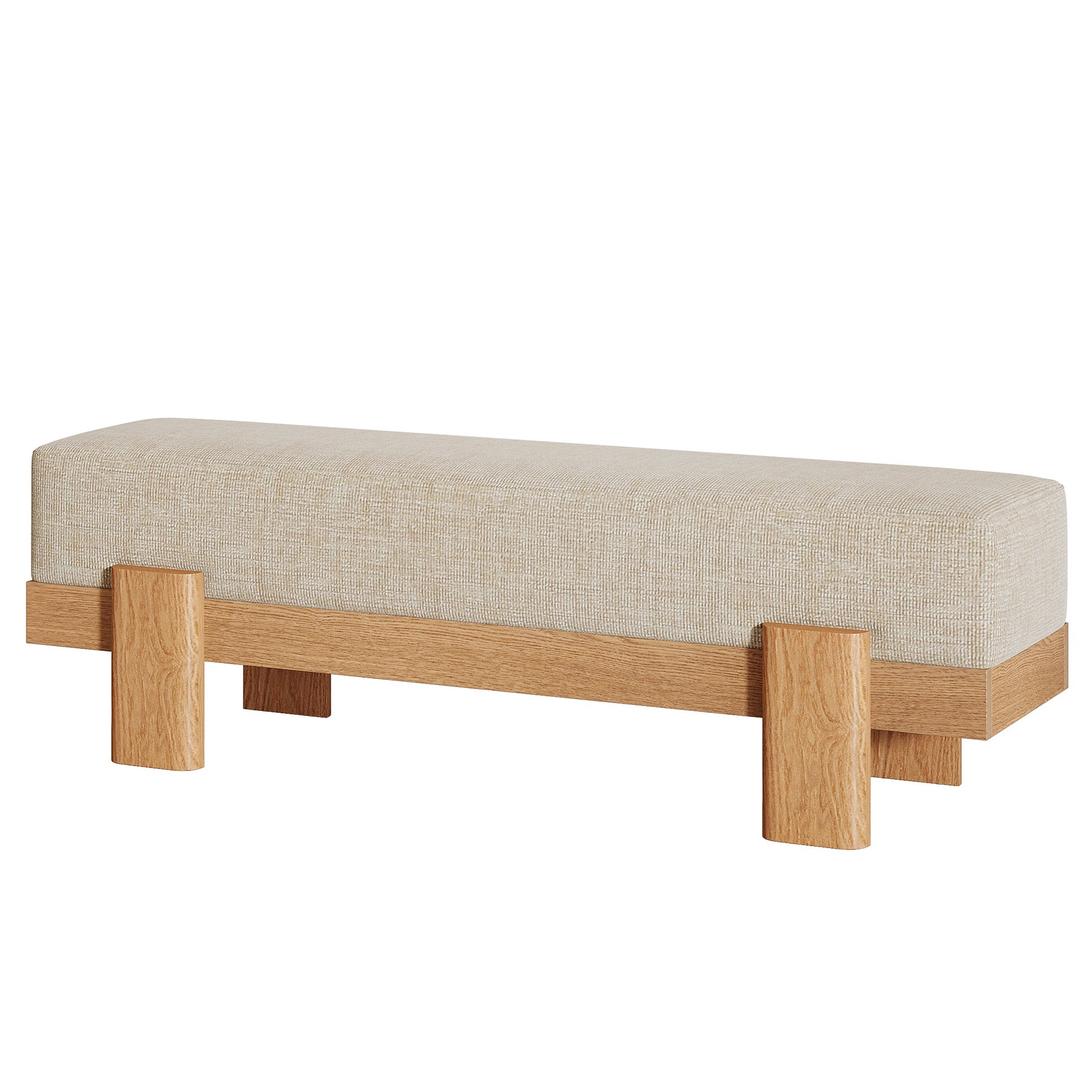 Tribesigns Gepolsterte Sitzbank 140 cm, Moderne Esszimmerbank mit Stoffbezug & stabilem MDF-Gestell