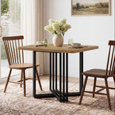 Esstisch 100 cm für 4 Personen, Rechteckiger Küchentisch im Industrial-Landhausstil mit Metallgestell 3