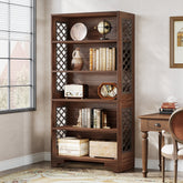 70.8" Freestanding Bookshelf, 6 - Tier Bookcase Display Rack Storage Shelves Tribesigns 3