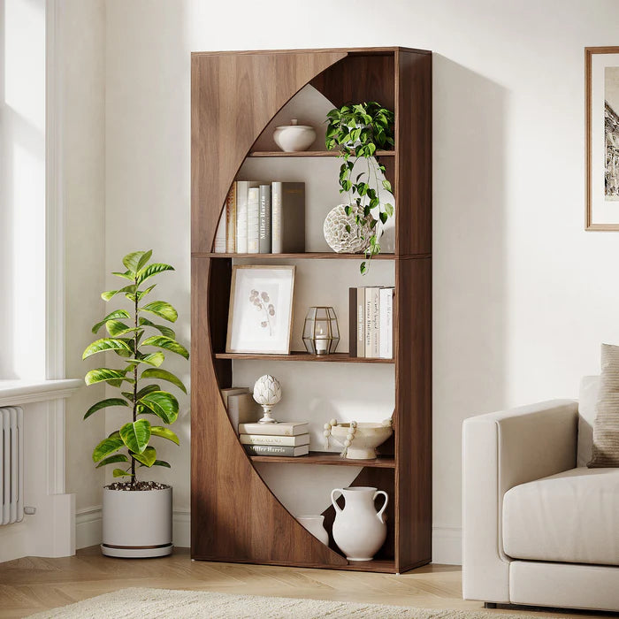 180 cm Bücherregal, 5-stöckiges freistehendes Bücherregal