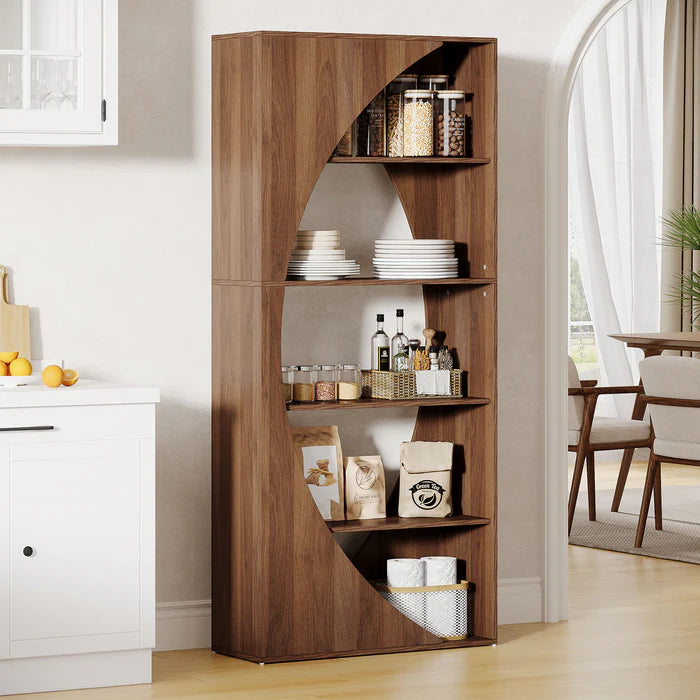 180 cm Bücherregal, 5-stöckiges freistehendes Bücherregal