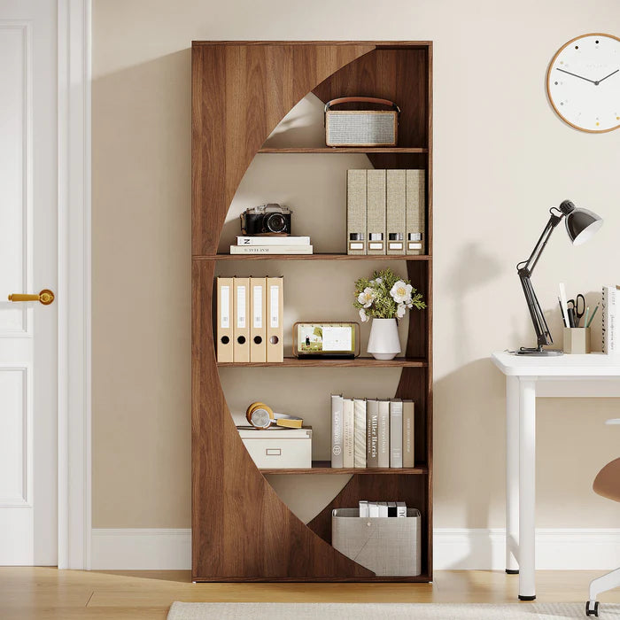 180 cm Bücherregal, 5-stöckiges freistehendes Bücherregal