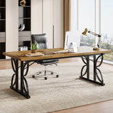 180 cm Executive Desk, moderner Büro-Computertisch mit Metallrahmen 3