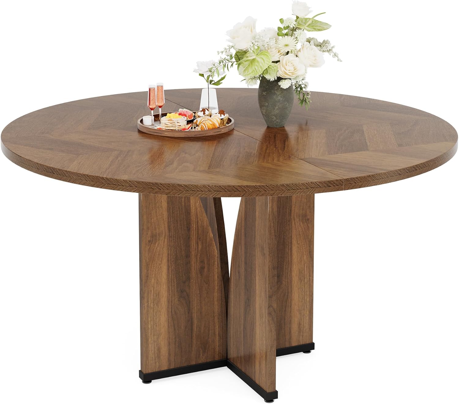 100 cm Esstisch aus Holz, Küchentisch im Landhausstil für 4 Personen
