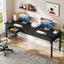 78.7" Two Person Desk, Long Computer Desk with 2 Drawers Tribesigns