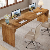 78.7" Two Person Desk, Wood Long Computer Desk Double Desk Tribesigns 3