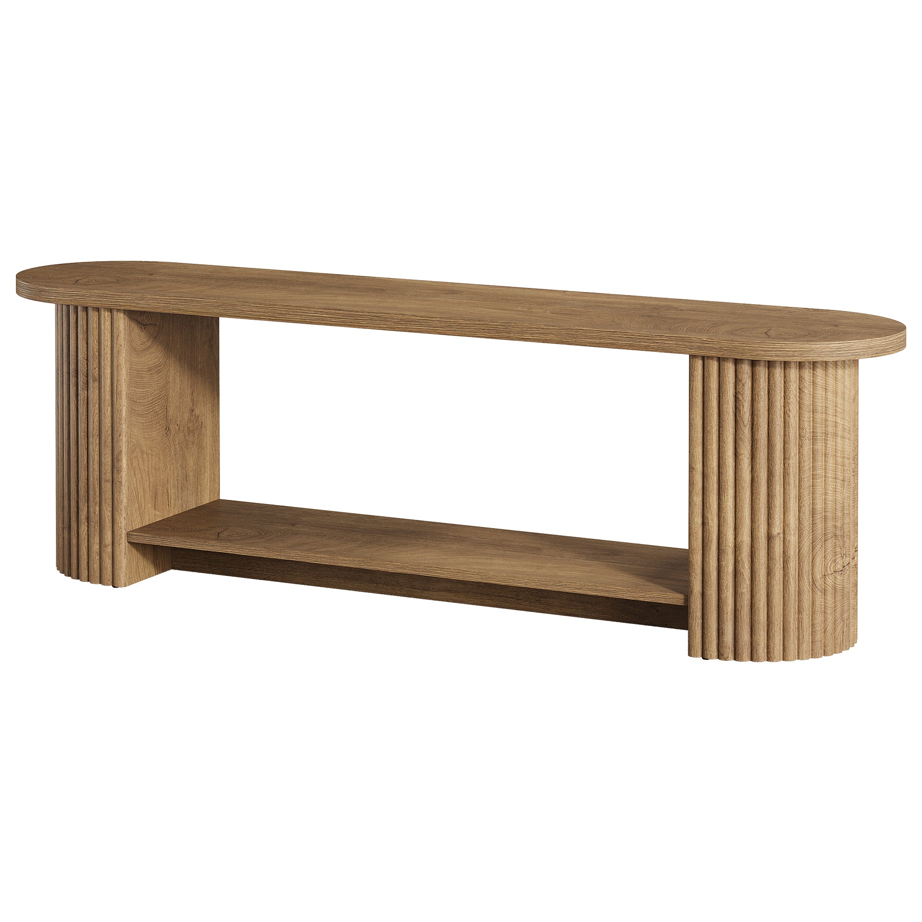 Tribesigns TV Schrank 160 cm mit geriffelter Front, TV Board im Landhausstil für 50–75 Zoll Fernseher