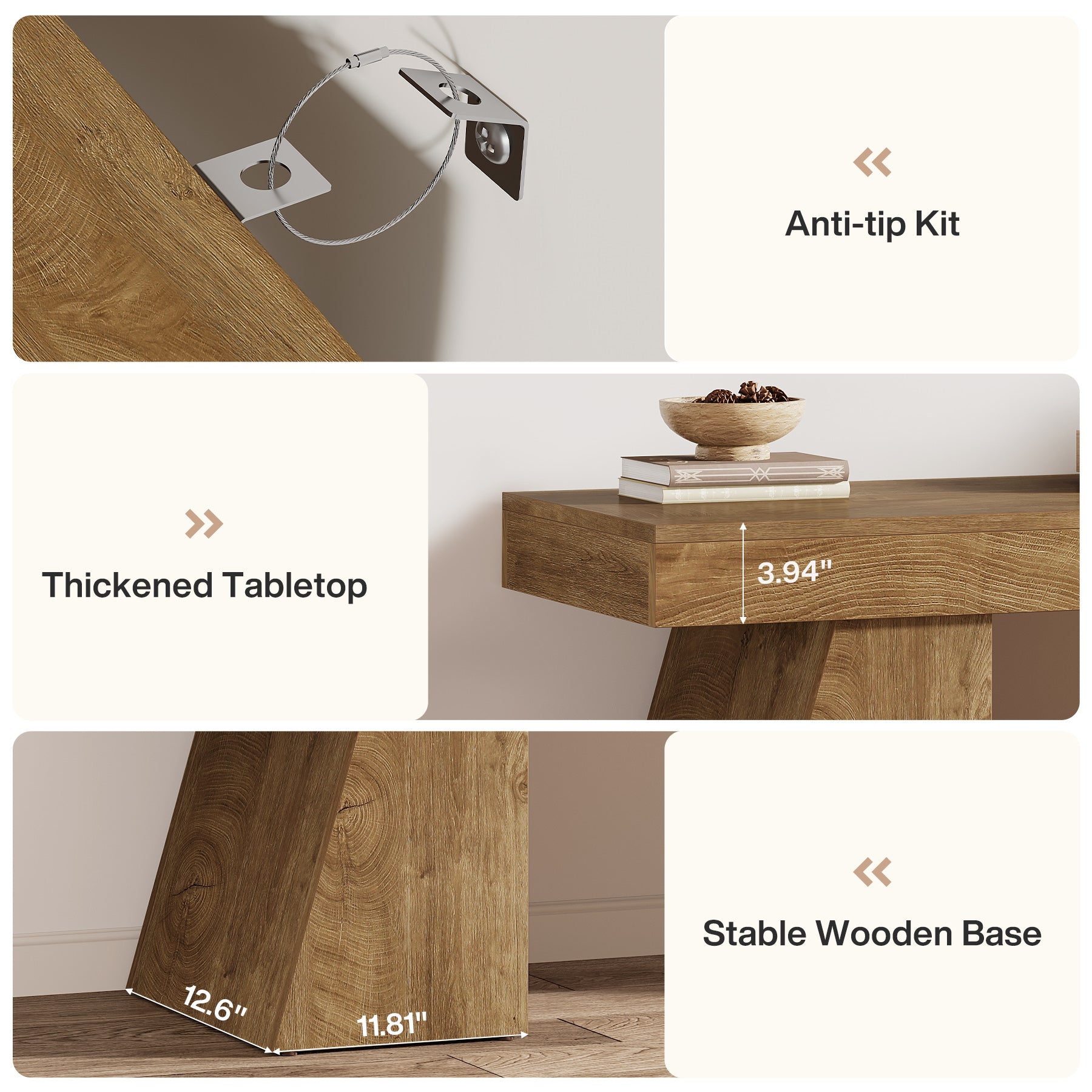 Tribesigns TV Lowboard 160 cm für Fernseher bis 75 Zoll, TV-Schrank mit geometrischem Sockel