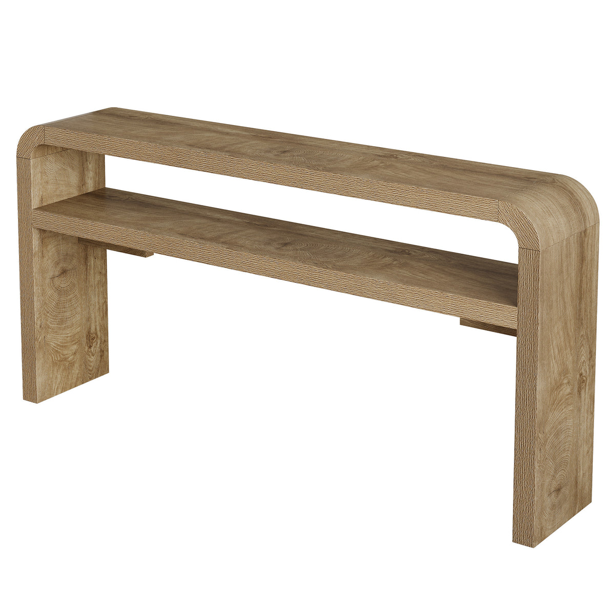 Tribesigns Schmaler Konsolentisch 160 cm, 30 cm tief, mit 2 Ablagen